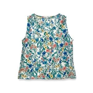 Violet & Claire Floral Sleeveless Blouse – Size L